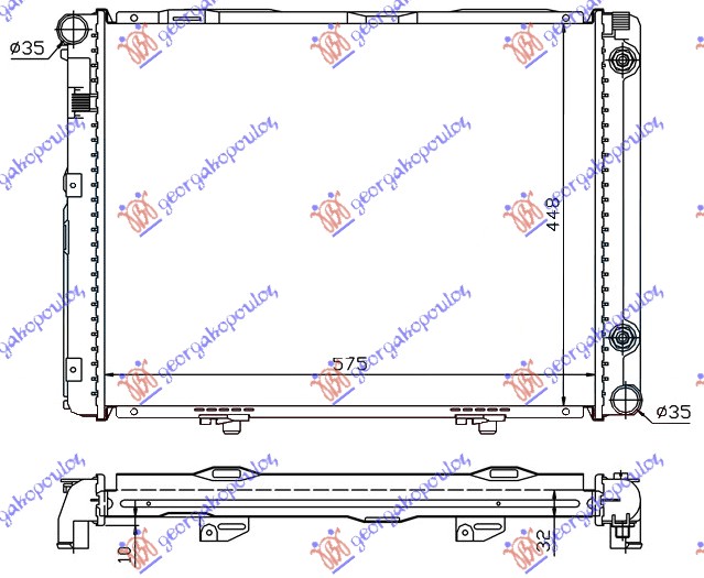 ΨΥΓ. 1.8-2.0-2.3BZ M/A +AC(57.5x45)(MAHLE BEHR PREMIUM LINE)