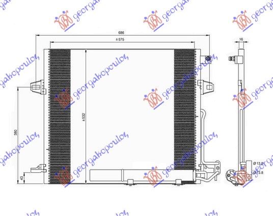 ΨΥΓΕΙΟ Α/C (58.7x52.8x18) ΑΥΤΟΜΑΤΟ