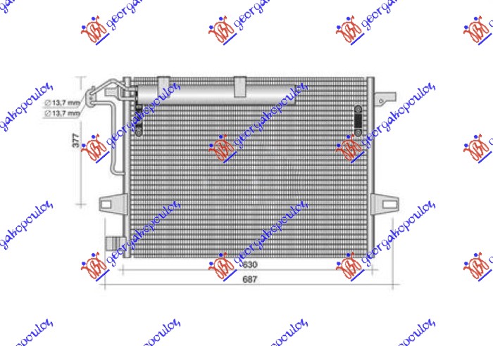 ΨΥΓΕΙΟ A/C 4.0 (420 - 450 CDI) ΠΕΤΡΕΛΑΙΟ (587x640x16)