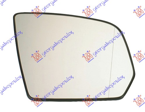 DOOR MIRROR GLASS HEATED 2008- (ASPHERICAL GLASS)