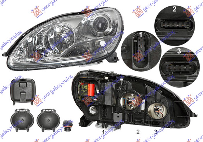 ΦΑΝΟΣ ΕΜΠΡΟΣ XENON 2002- (3 ΦΙΣΕΣ) (MARELLI)