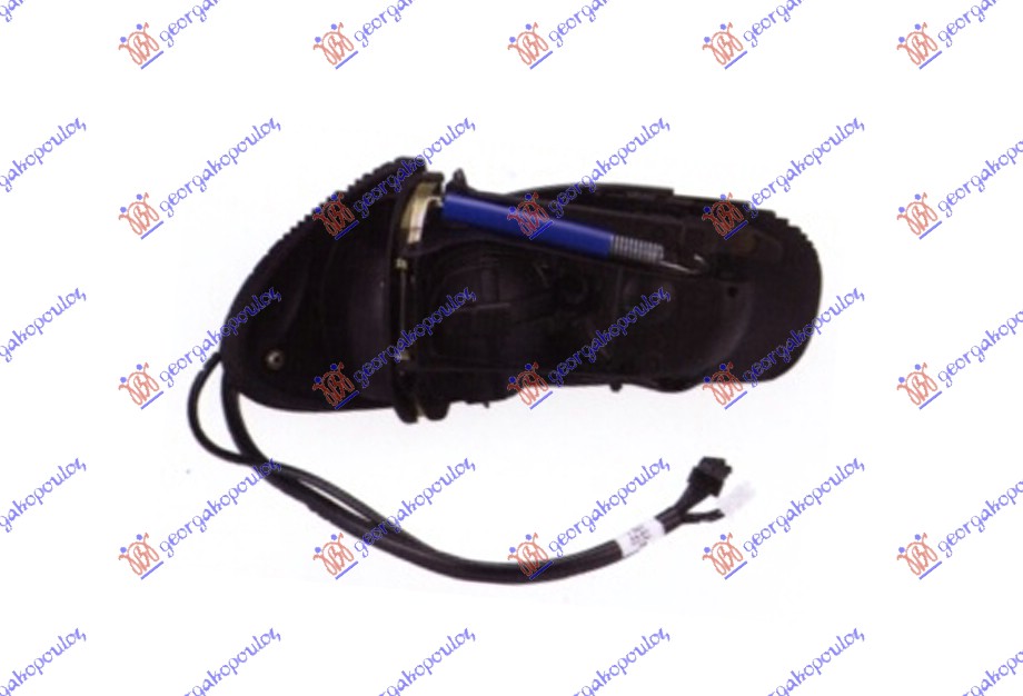 DOOR MIRROR ELECTRICAL HEATED (W/O COVER) FOLDABLE (W/SIDE LAMP & MEMORY) 2003- (A QUALITY) (ASPHERICAL GLASS)
