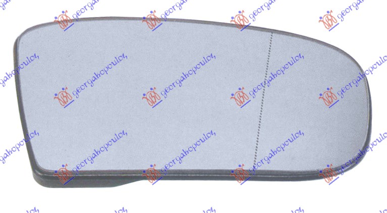 DOOR MIRROR GLASS HEATED -2003 (ASPHERICAL GLASS)