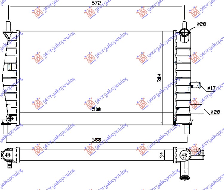 ΨΥΓΕΙΟ 1,1-1,3CC (50x31) ΠΑΡ.Σ/Ο (VALEO CLASSIC)