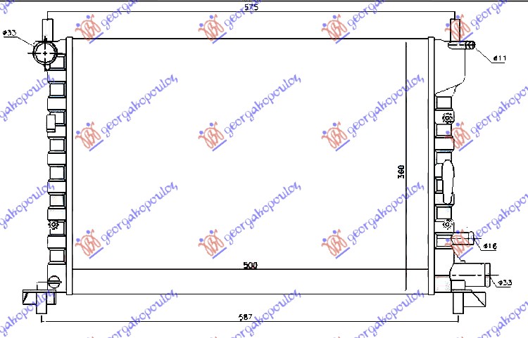 ΨΥΓΕΙΟ 1,2-1,3-1,4-1,6+A/C(52x37,8)ΠΑΡ.Δ (MAHLE BEHR)