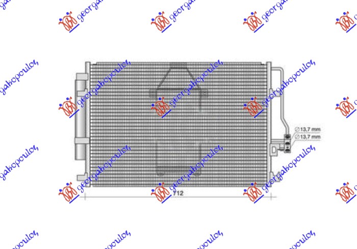 CONDENSER 2.2-3.0 CDI DIESEL AUTO (715x445x16)