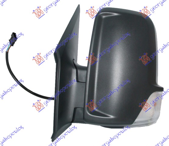 DOOR MIRROR ELECTRICAL HEATED 2009- (W/SIDE LAMP) (A QUALITY) (CONVEX GLASS)