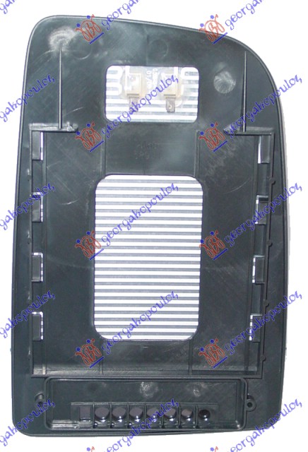 DOOR MIRROR GLASS HEATED (UPPER PART) (SQUARE BASE) (CONVEX GLASS)