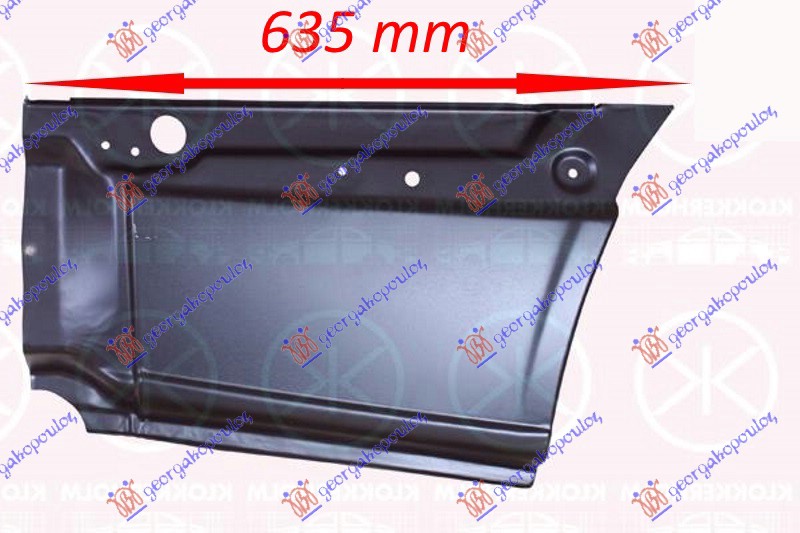REAR FENDER CORNER (REAR PART) (3665 mm)