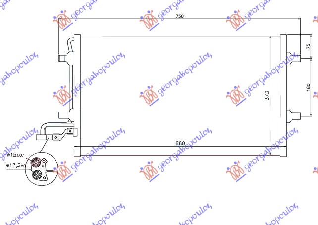 ΨΥΓΕΙΟ A/C ΒΕΝ/ΠΕΤΡ. (59x38) PAK. 15.4MM