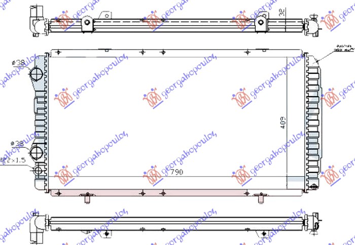 ΨΥΓΕΙΟ ΝΕΡΟΥ ΒΕΝΖΙΝΗ-ΠΕΤΡΕΛΑΙΟ (790x410x32) (BRAZED)