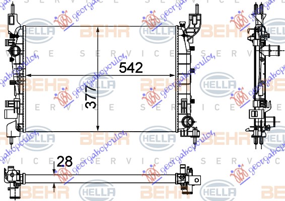 ΨΥΓΕΙΟ 1,4 i-8V +/-AC (54x37,5x28) (MAHLE BEHR)