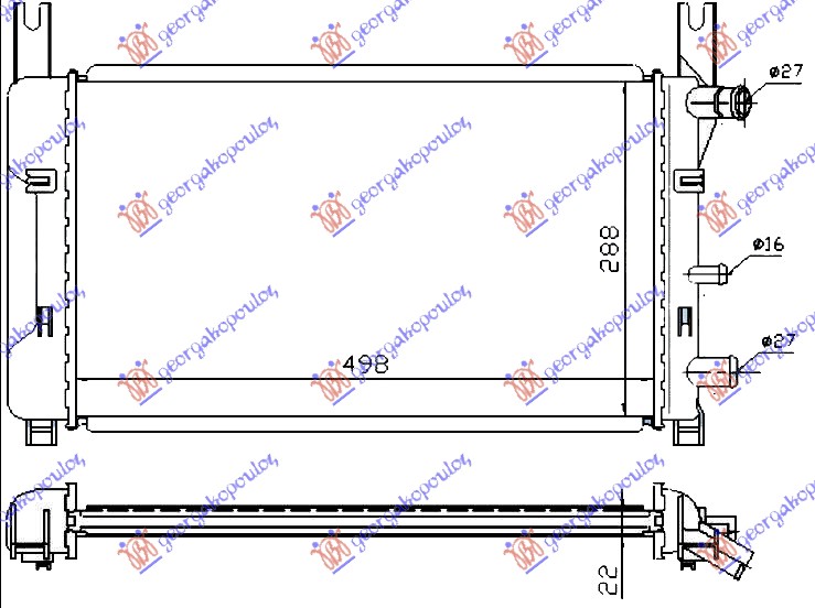 ΨΥΓΕΙΟ 1,0 -1,1 -1,3 (50x30) ΠΑΡ. Σ/Ο (VALEO CLASSIC)