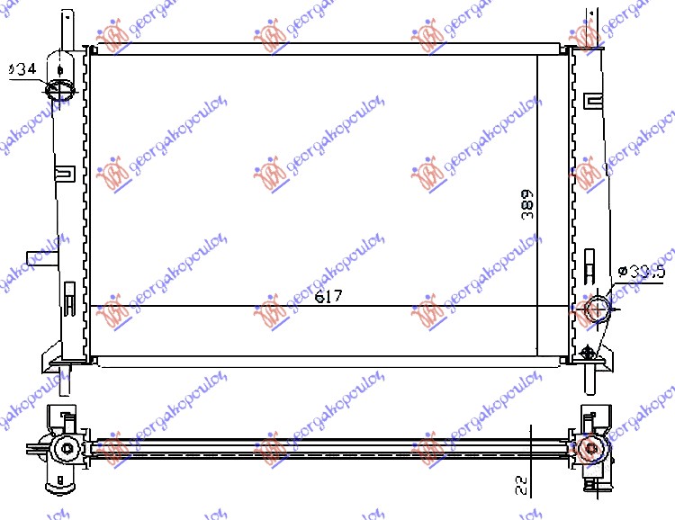 ΨΥΓ.1.6-1.8-2.0Icc 16V+/- A/C (62x39,5) (VALEO CLASSIC)