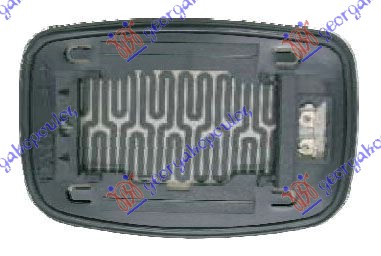 DOOR MIRROR GLASS HEATED 1994- (SQUARE BASE) (CONVEX GLASS)