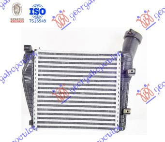 ΨΥΓΕΙΟ INTERCOOLER 4.5 TURBO-S ΒΕΝΖ. - 3.0 TDi ΠΕΤΡ. (288x292x50) (Φ66/66) ΚΟΥΜΠΩΤΟ/ΒΙΔΩΤΟ