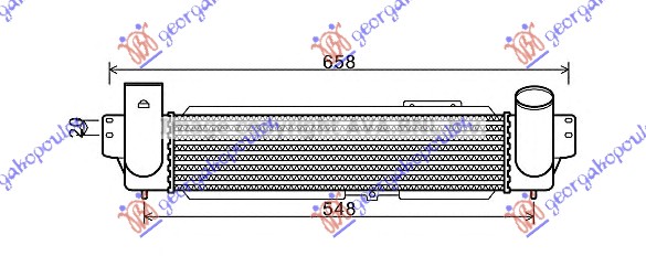 ΨΥΓΕΙΟ INTERCOOLER 2.5 CRDi -2006 (450x100x90)