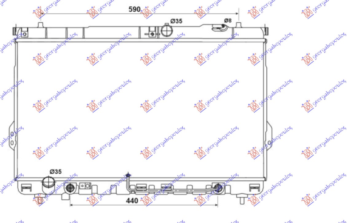 ΨΥΓΕΙΟ 2.0 CRDI +/- A/C Α/Τ(72.6x40.3)ΣΩΛΗΝΑΚΙ 8ΜΜ ΦΤΕΡΟ