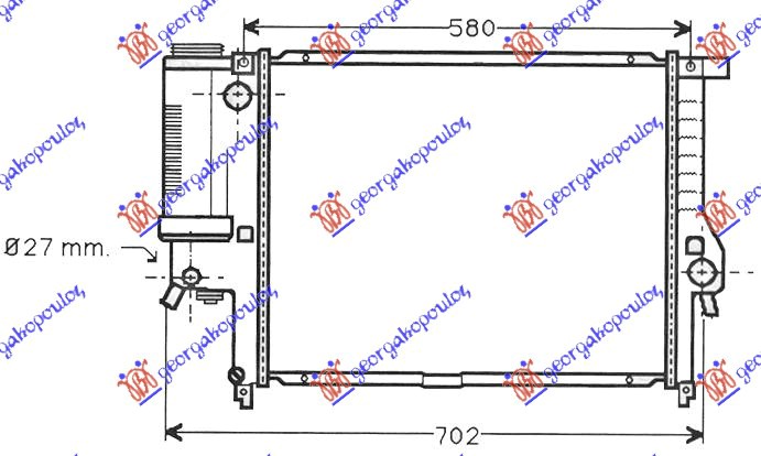 ΨΥΓΕΙΟ ΒΕΝΖΙΝΗ ΜΗΧΑΝΙΚΟ/ΑΥΤΟΜΑΤΟ + A/C (520x440) (NRF)