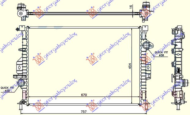 RADIATOR 1.6 Τ4 PETROL MANUAL (670x454x16)