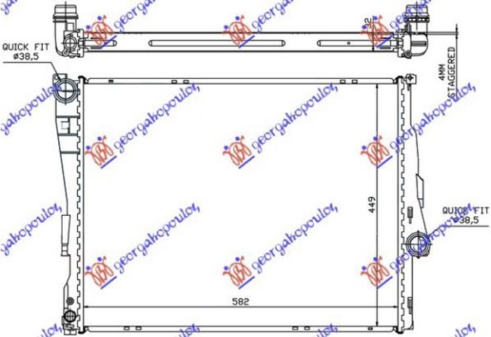 RADIATOR PETROL-DIESEL MANUAL-AUTOMATIC (580x450x32) (MECHANICAL)