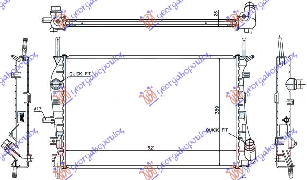 ΨΥΓΕΙΟ DIESEL 02- +A/C (62x39,7)