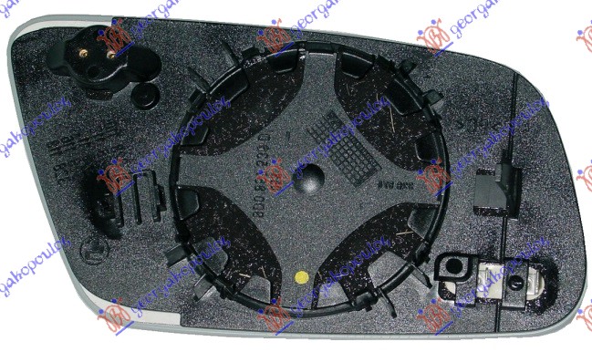DOOR MIRROR GLASS BLUE HEATED 2000- (ASPHERICAL GLASS)