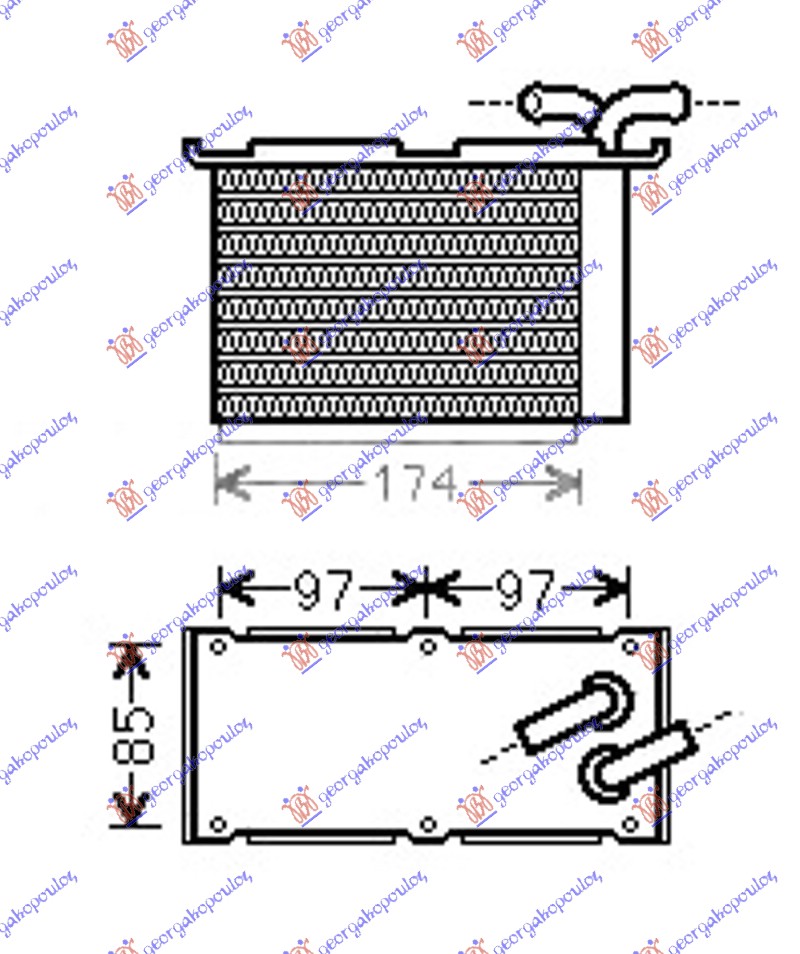 ΨΥΓΕΙΟ INTERCOOLER ΒΟΗΘΗΤΙΚΟ 1.2-1.4 TFSi ΒΕΝΖΙΝΗ (120x200x60)