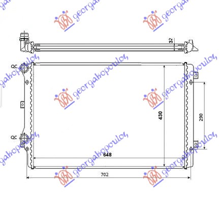 ΨΥΓΕΙΟ 1.8-2.0 TFSi ΒΕΝΖΙΝΗ (650x450x34) (MECHANICAL)