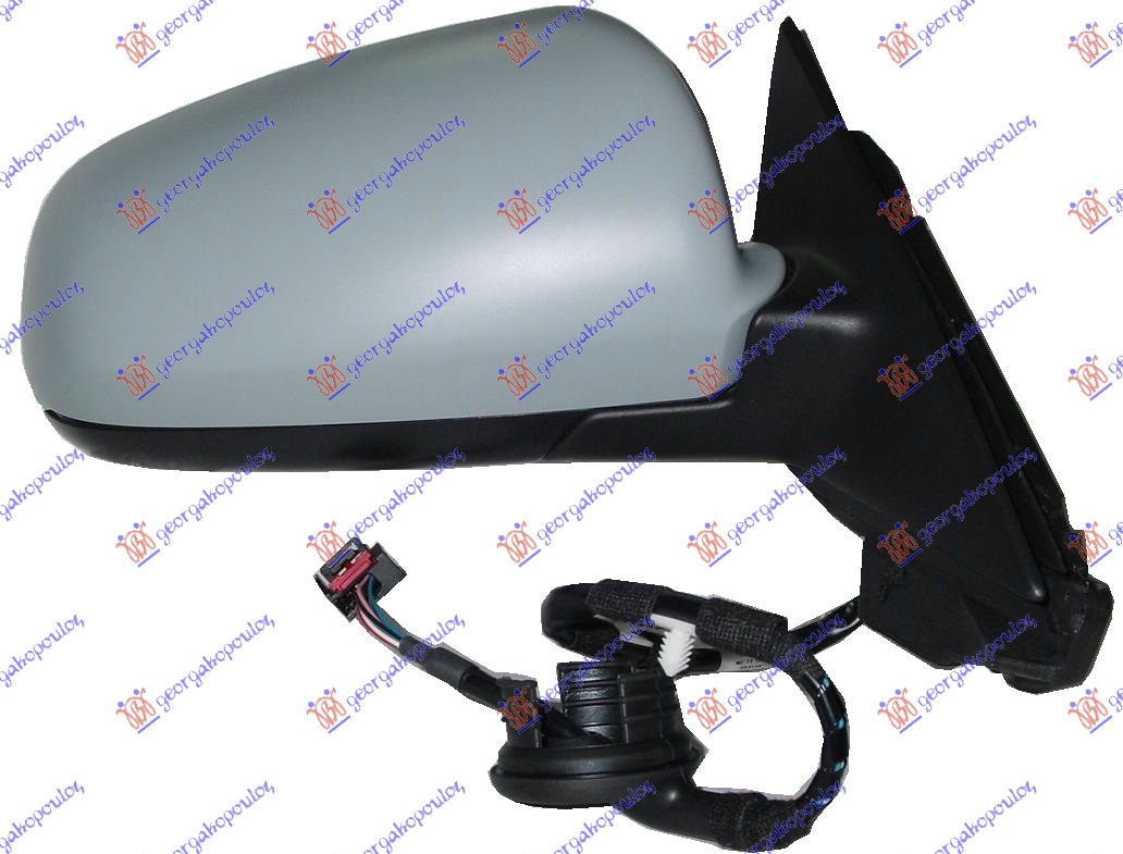 DOOR MIRROR ELECTRICAL HEATED PRIMED 3D (A QUALITY) (CONVEX GLASS)