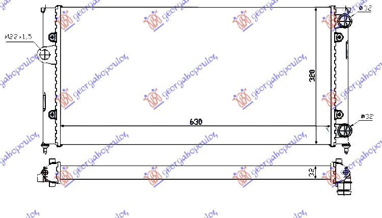 ΨΥΓΕΙΟ 1,6-1,8-2,0i8V-1,9TDi(63x32)Π.Σ/Ο