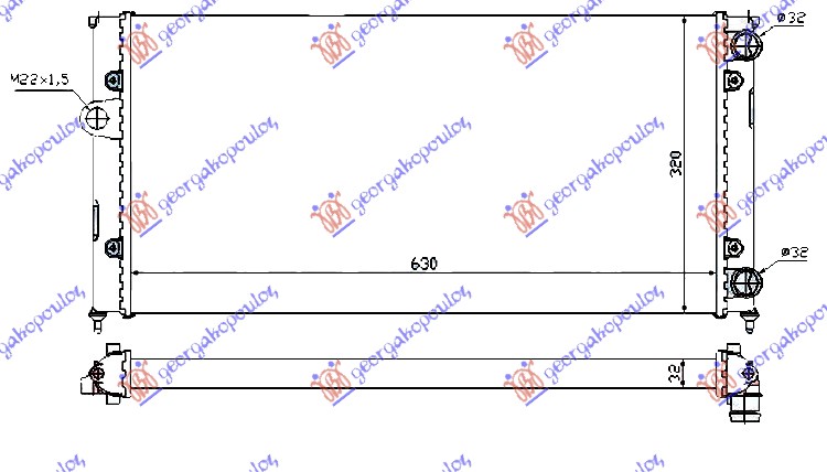 ΨΥΓΕΙΟ 1,6-1,8-2,0i8V-1,9TDi(63x32)Π.Σ/Ο (VALEO CLASSIC)