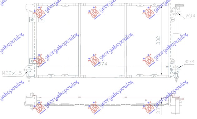 ΨΥΓΕΙΟ 1.5-1.6-1.8 ΒΕΝ/1.6 ΠΕΤ(57x32x34) (MAHLE BEHR)