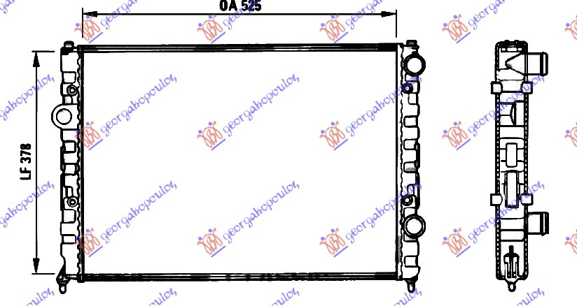 ΨΥΓΕΙΟ  1.6-1.8-2.0 ΜΗΧ -A/C (52.5x37.7) (VALEO CLASSIC)