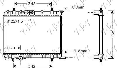 ΨΥΓΕΙΟ ΝΕΡΟΥ 1.6 16V +/-A/C (38x55x1.8)