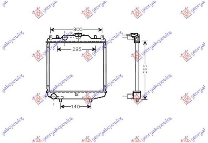 RADIATOR 1.0 PETROL (325x348) (KOYO)