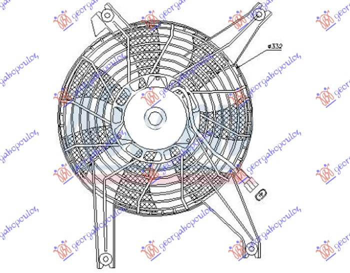 A/C FAN ASSY PETROL-DIESEL (320MM)