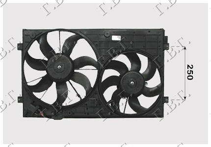 COOLING FAN (TWIN) PET-DSL (RAD 40,5cm)