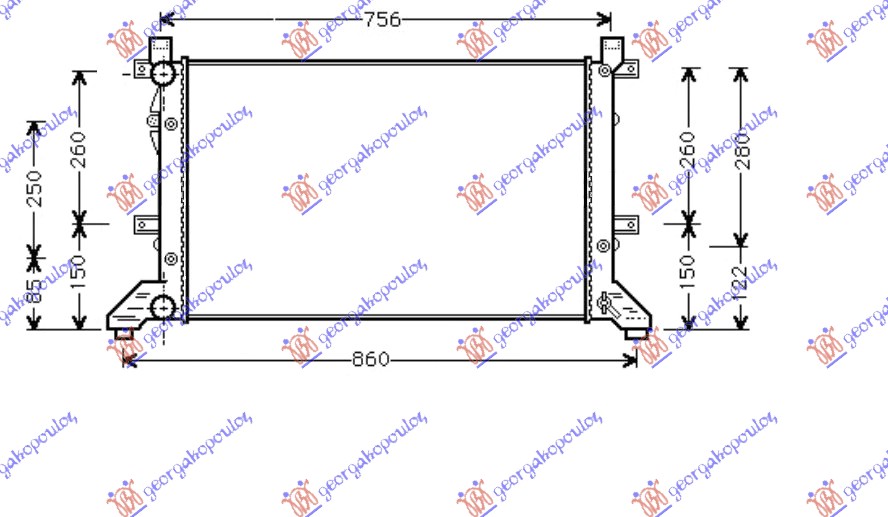 ΨΥΓΕΙΟ 2.3 ΒΕΝΖΙΝΗ-2.5-2.8 TDI ΜΗΧΑΝΙΚΟ (679x399x26) (NRF)