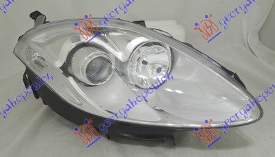 HEAD LAMP EL. CHROME 10- (E) (CLEAR L.) (DEPO)