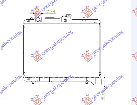 RADIATOR 1.8 PETROL (350x600)