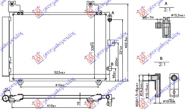 ΨΥΓΕΙΟ A/C 1,3 ΒΕΝΖΙΝΗ (49,6x35,1) ΠΛΑΚΑΚΙ/ΡΑΚΟΡ ΜΕ ΦΙΛΤΡΟ