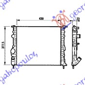 RADIATOR PETROL (43x38) (COOL FAN ON) (NRF)
