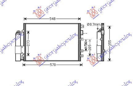 ΨΥΓΕΙΟ A/C 1.4cc 8V 1.6cc 16V 5Π (51x38)