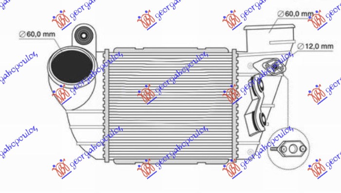 ΨΥΓΕΙΟ INTERCOOLER 1.8T ΒΕΝΖΙΝΗ (183x161)