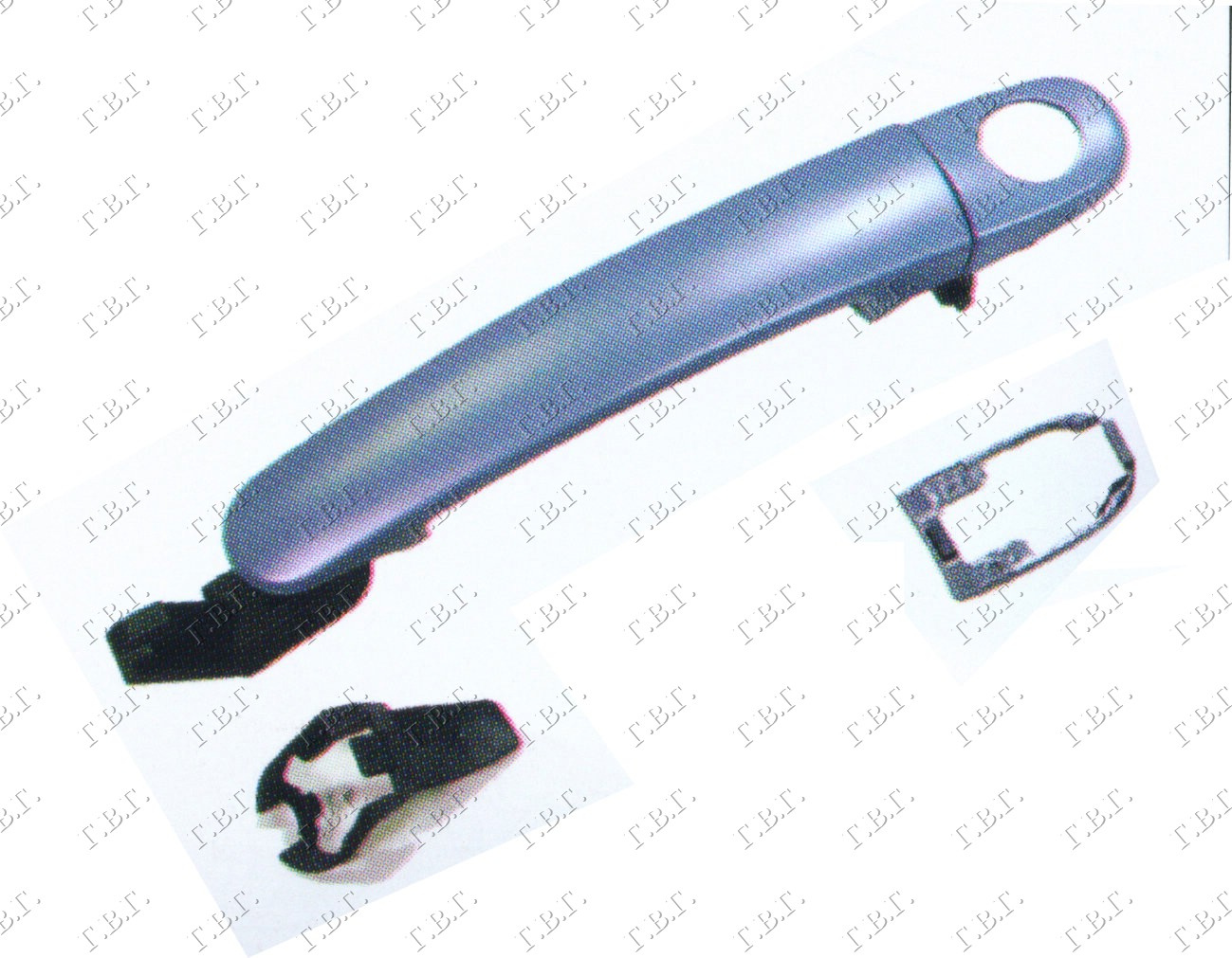 DOOR HANDLE FRONT OUTER (W/KEY HO.)