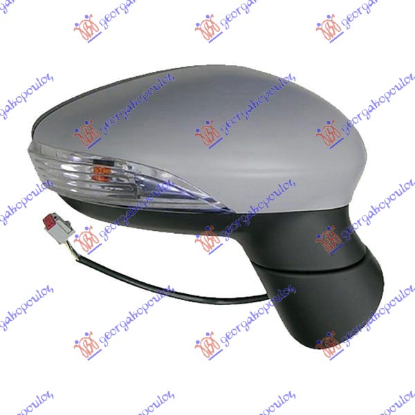 DOOR MIRROR ELECTRICAL PRIMED (W/SIDE LAMP) (A QUALITY) (CONVEX GLASS)