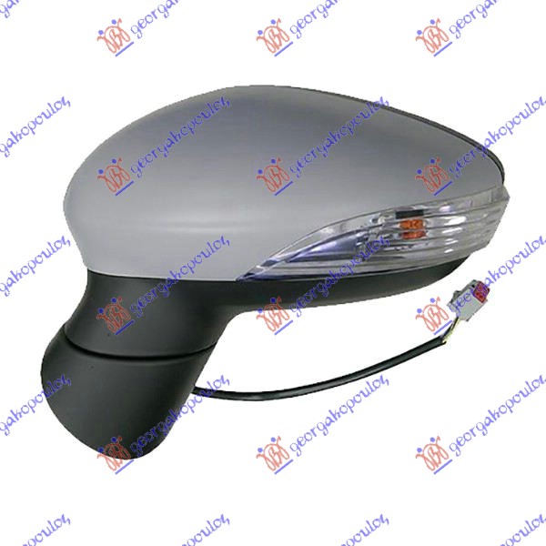 DOOR MIRROR ELECTRICAL PRIMED (W/SIDE LAMP) (A QUALITY) (ASPHERICAL GLASS)