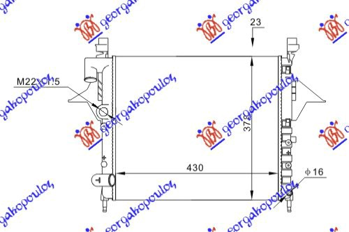 ΨΥΓΕΙΟ 1.2 ΒΕΝΖΙΝΗ ΜΗΧΑΝΙΚΟ/ΑΥΤΟΜΑΤΟ - A/C (430x377) (VALEO)