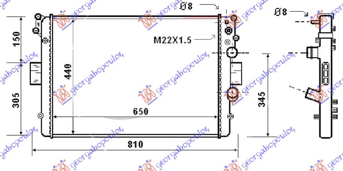 ΨΥΓΕΙΟ 2,8D-TDi -A/C (65x44x32) ΠΑΡ. Σ/Ο